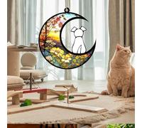 Stained Glass Window Hangings Suncatcher Dog Memorial Gifts,Rainbow Bridge Pet Memorial Gifts for Dogs,Loss of Dog Sympathy Gift,Dog Bereavement Gifts