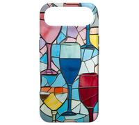 Stained Glass Wine Goblets Design Case for iPhone Air