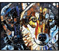 Stained Glass Wolves