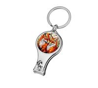 Stained Glass Yellow Foxes Nail Clippers Toenail Clipper Cutters Professional Nail Trimmer Nail Cuticle Cutter for Women Men