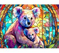 Stained Glass Zoo - Koalas