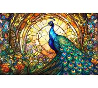 Stained Glass Zoo - Peacock