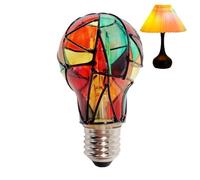 Stained Light Bulb | 4W E27 Base Stained Glass Christmas Decoration - Home Party Painted Lightbulb Decor | for Party Closet Store Tree Window Bedroom Living Room