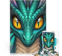 Stained Pretty DragonJigsaw Puzzles 1000 Pieces for Adults Toy Intellectual Game for is ideal as a gift for the whole family 38x26cm