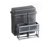 Staining Tray Plastic Slide Staining Tank Set Up To 24 Microscope Slides Antigen Retrieval Box PP Dyeing Tank & Rack(Grey Color)