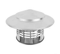 Stainles Steel Chimney Cap, Metal Chimney Cowl with Bird Guard, Vent Cover Cap, Rain Snow Hat, Mesh Protector(A110mm)