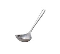 Stainless 304 Stainless Steel Soup Spoon Deepen Thickened Long Handle Tablespoon Bouillon Porridge Ladle Silver Gold Utensils for Kitchen(Silver)