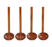 Stainless 4Pcs Wooden Spoon Kitchen Ladles Soup Spoon Japanese Wood Serving Spoons Big Ramen Spoon Soup Noodle Hop Pot Strainer Tableware(4Pcs Mixed)