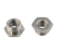 Stainless Adapters Reduce 02 O2 Sensor Ports Bungs 18MM to 12MM Plug for Dyna Fat Bob Softail Sportster 883 1200 Touring Electra Glide Ultra Road King Street Glide rike Tri-Glide