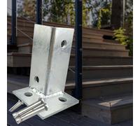 Stainless Bracket Anchor, Flexible Post Base For Agriculture/Construction/Industry, Heavy Duty Column Railing Support Holder, Concrete Bolt Down Securing(1pc)