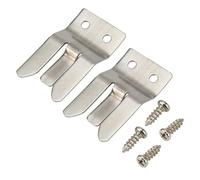Stainless Car Radio Microphone Clip Holder with Screws Ensures Clear Calls and Stable Grip for Various Radios