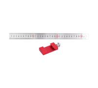 Stainless Carpentry Square 15/20/30/40cm Carpenter Scribing Ruler with Slide Stop Measuring Marking Gauge Pocket Ruler Double Scale Ruler