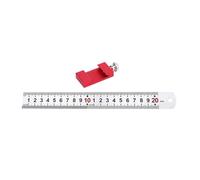 Stainless Carpentry Square 15/20/30/40cm Carpenter Scribing Ruler with Slide Stop Measuring Marking Gauge Pocket Ruler Double Scale Ruler
