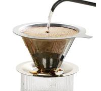 Stainless Coffee Filter - Cone Dripper Basket,Reusable Portable Drip Coffee Filter | for Cup Kettle Home Camping Travel Picnic
