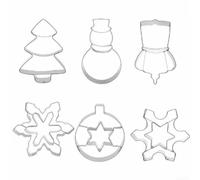 Stainless Cookie Cutters 6pcs Set Smooth Edge Biscuit Molds