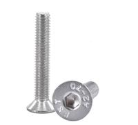 Stainless Countersunk Screws 304 Stainless Steel Hex Socket Screws M2 .5 M3 M4 M5 M6 M8 Round Head and Countersunk Screw Machine Bolts 3/5/10/30/50pcs(Stainless (DIN7991),55mm,M3(30pcs))