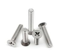 Stainless Countersunk Screws 5/10/50pcs M1 .2 .4 .6 M2 .5 M3 M4 M5 M6 M8 A2 304 Stainless steel Cross(18mm,M1.4 50pcs)