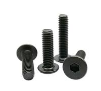 Stainless Countersunk Screws Black 304 Stainless Steel CM Allen Hexagon Hex Socket Ultra Thin Low Flat Wafer Head Bolt Screw(12mm,10pcs M6)