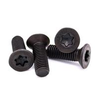 Stainless Countersunk Screws M1.6 M2 .5 M3 M4 M5 M6 M8 M10 Black 304 A2-70 Stainless Steel GB2673 Six Lobe Bolt Six-Lobe Torx Head Flat Countersunk Screw(60mm,50pcs M2.5)