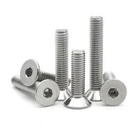 Stainless Countersunk Screws M1.6 M2 .5 M3 M4 M5 M6 M8 M10 DIN7991 304 Stainless Steel Hex Hexagon Socket Countersunk Screw Flat(18mm,M8 (5pcs))