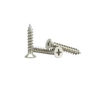 Stainless Countersunk Screws M2 M3 M4 M5 M6 M8 304 Stainless Steel Phillips Cross Round/Countersunk Head Screw Wood Screws(304 Flat Head,22mm,M5 (12PCS))
