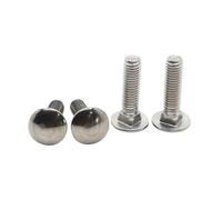 stainless cup square carriage bolts 304 A2-70 SS Truss Head Square Neck Carriage Bolt M4-M12 GB12 DIN603 1-10 Pcs(16mm,M6 5pcs)