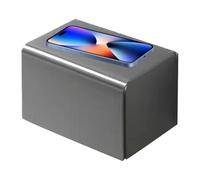 Stainless Dispenser, Portable Tissue Box, 7.874.74.7in Bathroom Paper Holder with Easy Open, Steel Tissue Storage, Wall Mounted Box with Modern Design, Bathroom Organizer for Home and Washroom