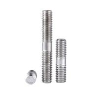 Stainless Double End Threaded,Stud Bolt,1-5pcs M3 M4 M5 M6 M8 M10 M12 M16 304 Steel Thread Rod Bolts Screws Tooth Stick Headless(40mm,M4-3pcs)