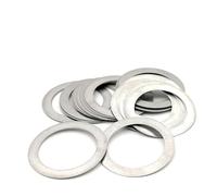 Stainless Flat Washer, M2-M8 Stainless Steel Ultra Thin Flat Washer Adjusting Ultrathin Shim Plain Gasket, 50pcs(M6x9x0.1)