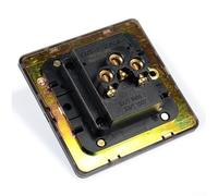Stainless for 86mm Bronze Switch with Fireproof Construction and for Tin-Phosphor Lamps Contacts Steel Residential Commercial Wall Incandescent Plus Energy-Saving Led(2)