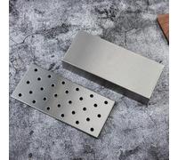Stainless for Charcoal for Gas Plus Box Grills Reusable Steel Having 22.3x9.7x4.3cm Lid Box Wood Chips BBQ Accessories for Meat Fish Veg Silver Vented