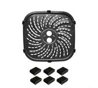 Stainless for Steel Air Fryer Grill Plate for PowerXL Vortex Pro 6 QT, Enameled for surface with Rubber Bumpers(24 * 24CM)