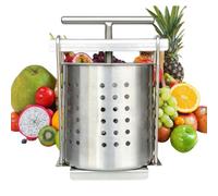 Stainless Fruit Wine Press, 2.5l Honey Juicer Squeezer, Hand Press Extractor with High Yield Feature, Portable Kitchen Tool, Cooking Accessories with Strong Build Design, Home Use for Fresh Juice