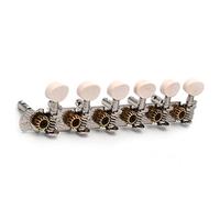 Stainless Guitar Tuning Peg Machine Heads Tuners With White Plastic Button For Classic Guitar Guitar Knobs Tuning Keys (Color : 6L)