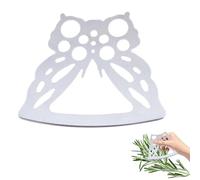Stainless Herb Stripper, Easy to Clean Butterfly Handleless Pottery Herb Stripper, Leaf Stripper Tool for Kale Rosemary Basil Thyme Parsley (11.8×10cm)