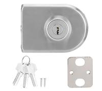Stainless Iron Single Glass Door Lock Latch, Semi - Circular Home Office Security Accessory, Dual - Sided Locking Mechanism with Thickened Button for Glass Doors