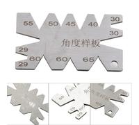 Stainless Iron Thread Cutting Angle Gauge Tool for Measuring 29/30/40/45/50/55/60/65 Deg Cutter Angles on Metal Turning Lathes, 49 x 27 mm