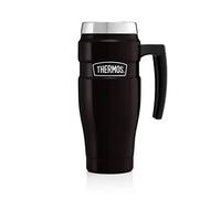Thermos Stainless King Matt Black Travel Mug (470ml), Reusable Insulated Stainless Steel Coffee Cup for Hot or Cold Drinks, Vacuum Sealed Water Flask with a Leak-Proof Lid, 7hr Hot/18hr