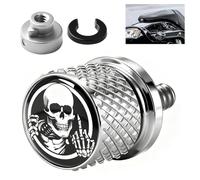 Stainless Knurled Fender Seat Bolts Screw and Nut Kit 1/4"-20, Motorcycle Seat Bolt Compatible with Harley Davidson Touring Sportster Softail Dyna CVO Fatbob Street Glide 1996-2025 (Silver)