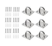 Stainless Metal Pad Eye Plate Square Eye Pad for Wall Ceiling Heavy Duty Hook Upgrades for Hammock Swing Suspension Secure Rings Attachment