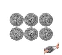 Stainless Metal Scourers, Oven Cleaner, Steel Wool Scrubber Pads for Cleaning Dishes, Pans, Pots, Ovens, Grills, Sinks, Stainless Steel Scrubbers for Kitchen, Heavy Duty Cleaning Supplies，6PC