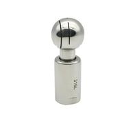 Stainless Rotary Cleaning BSP SS316L Stainless Steel Internal Thread Rotary Spray Ball, 3/8-2inch 360 Degree Coverage Wash Fitting 1pc(1-1/4inch)
