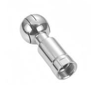 Stainless Rotary Spray Ball, SS304 Female Thread Rotating Spray Ball 360 Degree for Tank Cleaning 1-1/4 to 2 Inch(1-1/2inch)