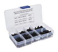 Stainless Self Tapping Screws, 300Pcs Self Tapping Screws Pan Head Assortment Kit Cross Pan Head Combination Set Assortment Kit Carbon Steel M3 Black