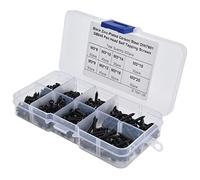 Stainless Self Tapping Screws, Screw Assortment Kit Pan Head 300Pcs Self Tapping Cross Pan Head Combination Set Assortment Kit Carbon Steel M3 Black