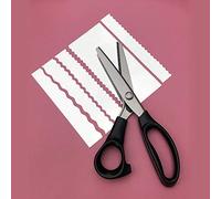 Stainless Shears/Fabric Paper Pinking Craft Shears - Stainless Steel Zig Zag Serrated Scalloped Edges Cut Scissors for Sewing Dressmaking Needlework and Upholstery Dressmaking (Serrated 3Mm)