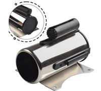 Stainless Stanchion Queue Barrier Wall Mount Crowd Control Retractable Shop(Black-for)