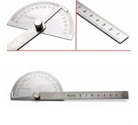 Stainless Steel 0 180 Degree Protractor Ruler with Adjustable Locking Mechanism for Accurate Angle Reading in Machining, Carpentry, and Architectural Design