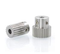 STAINLESS STEEL 0.5M Spur Gear 20-60 Teeth DIY electronic starter Gear Rack 4-12mm MQXFCZUX(4mm,24 Teeth-NO Step)