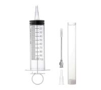 Stainless Steel 100ml Syringe with Cap & Needle - Reusable, Measuring, Plant Watering & Pet Feeding